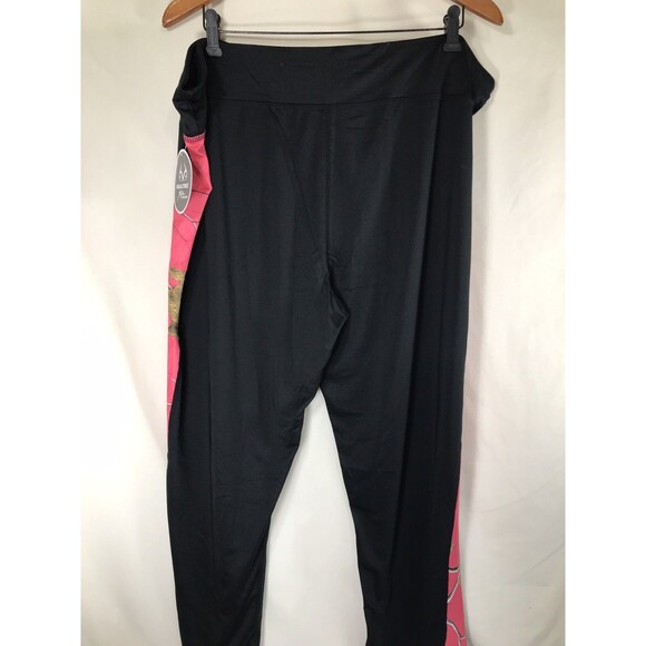 NWT Realtree Women's Plus Size Black/Hot Pink Camo Leggings 3xl - Picture 5 of 6